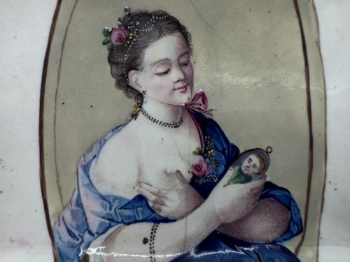 18TH CENTURY SOUTH STAFFORDSHIRE SNUFF BOX TOP LID - ADDITIONAL PHOTO 4