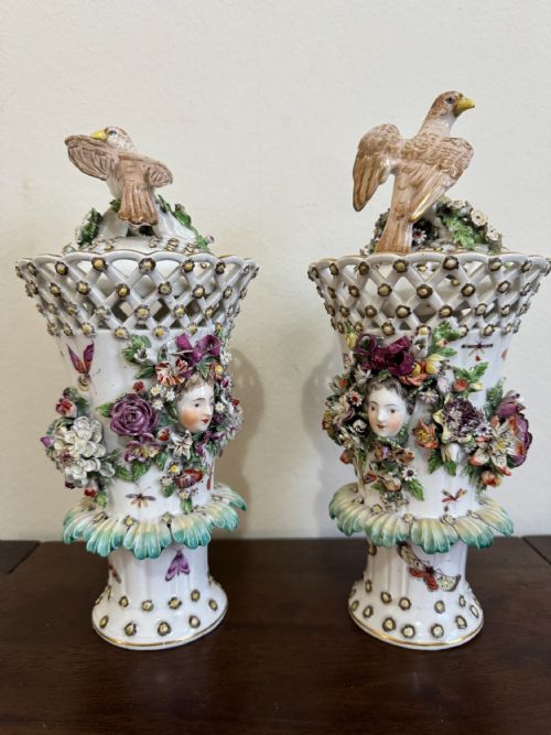 18TH CENTURY PAIR OF DERBY FRILL VASES - ADDITIONAL PHOTO 6