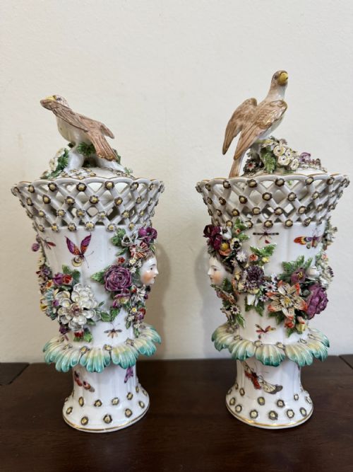 18TH CENTURY PAIR OF DERBY FRILL VASES - ADDITIONAL PHOTO 7