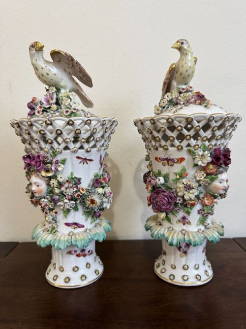 18TH CENTURY PAIR OF DERBY FRILL VASES - ADDITIONAL PHOTO 9