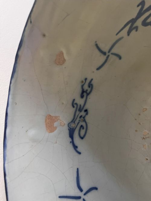 LARGE DELFT BLUE AND WHITE PUNCH BOWL 18TH CENTURY - ADDITIONAL PHOTO 15