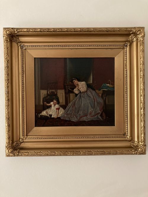 PAIR OF 19TH CENTURY SCHOOL OIL ON CANVAS CONVERSATION PIECES - ADDITIONAL PHOTO 2