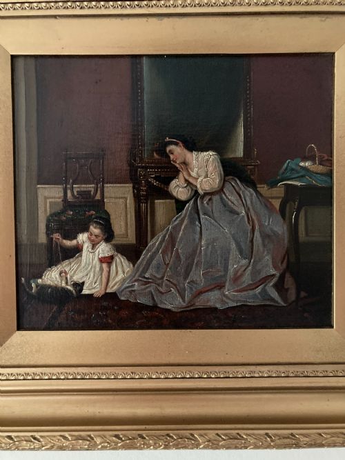 PAIR OF 19TH CENTURY SCHOOL OIL ON CANVAS CONVERSATION PIECES - ADDITIONAL PHOTO 3