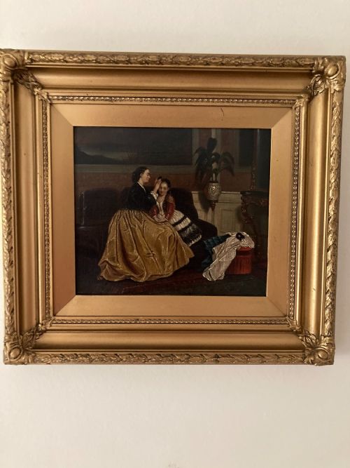 PAIR OF 19TH CENTURY SCHOOL OIL ON CANVAS CONVERSATION PIECES - ADDITIONAL PHOTO 7