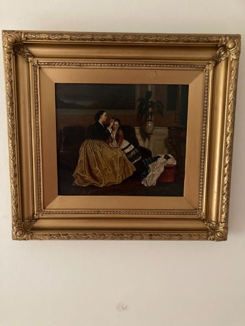 PAIR OF 19TH CENTURY SCHOOL OIL ON CANVAS CONVERSATION PIECES - ADDITIONAL PHOTO 8