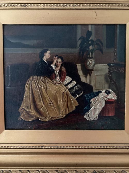 PAIR OF 19TH CENTURY SCHOOL OIL ON CANVAS CONVERSATION PIECES - ADDITIONAL PHOTO 9