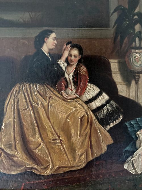 PAIR OF 19TH CENTURY SCHOOL OIL ON CANVAS CONVERSATION PIECES - ADDITIONAL PHOTO 12