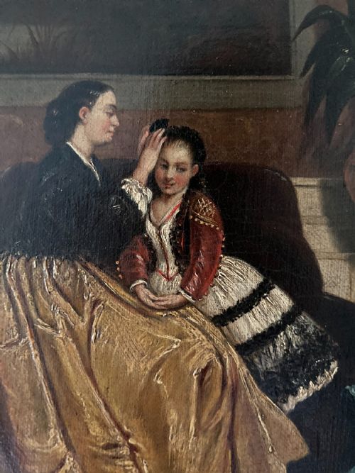 PAIR OF 19TH CENTURY SCHOOL OIL ON CANVAS CONVERSATION PIECES - ADDITIONAL PHOTO 13