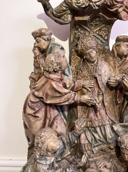 EARLY 16TH CENTURY STONE CARVING 'THE DEATH OF A PRELATE' - ADDITIONAL PHOTO 3
