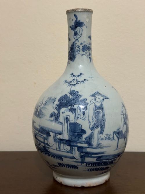18TH CENTURY LAMBETH POTTERY DELFTWARE BOTTLE - ADDITIONAL PHOTO 6