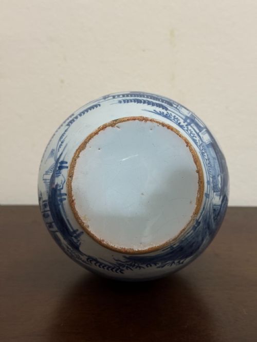 18TH CENTURY LAMBETH POTTERY DELFTWARE BOTTLE - ADDITIONAL PHOTO 7