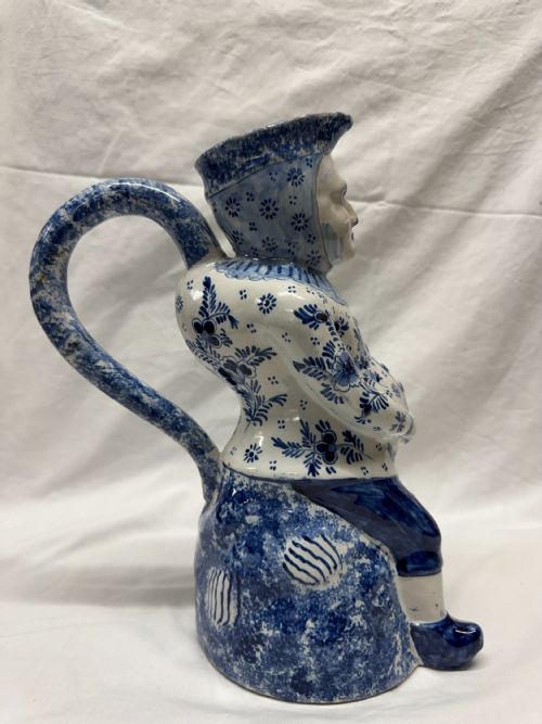 19TH CENTURY DELFT TOBY JUG VASE - ADDITIONAL PHOTO 1