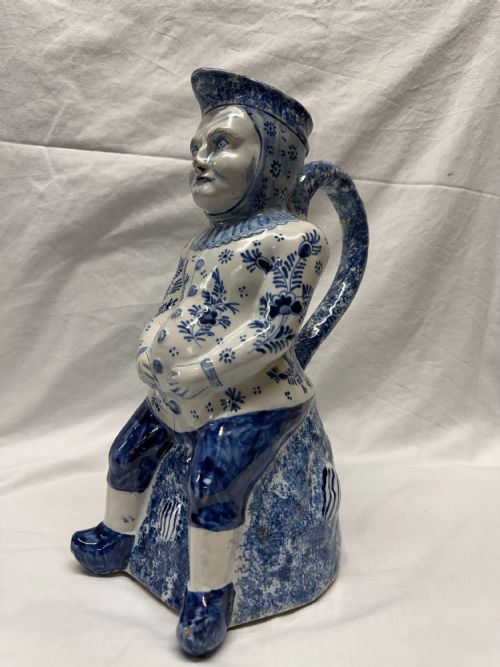 19TH CENTURY DELFT TOBY JUG VASE - ADDITIONAL PHOTO 3