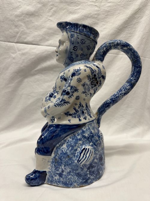 19TH CENTURY DELFT TOBY JUG VASE - ADDITIONAL PHOTO 4