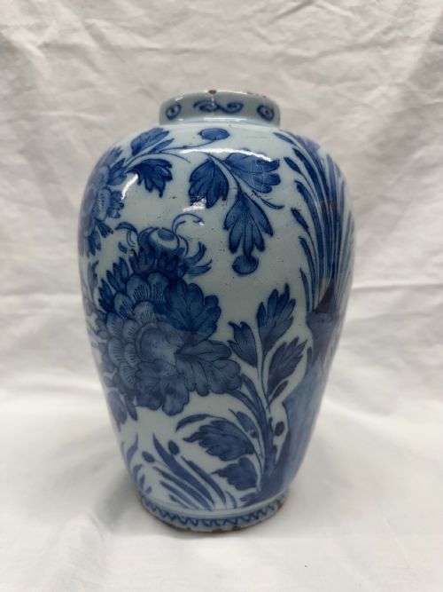 DELFT BLUE AND WHITE BALUSTER VASE - ADDITIONAL PHOTO 1