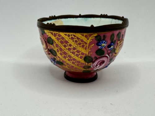 18TH CENTURY SMALL LIMOGES ENAMEL SALT BOWL - ADDITIONAL PHOTO 2