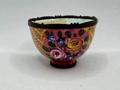 18TH CENTURY SMALL LIMOGES ENAMEL SALT BOWL - ADDITIONAL PHOTO 3