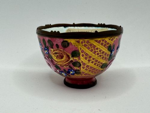 18TH CENTURY SMALL LIMOGES ENAMEL SALT BOWL - ADDITIONAL PHOTO 4