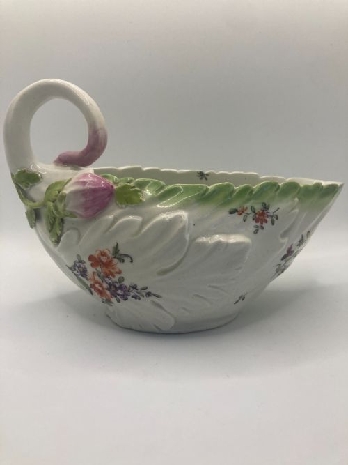 18TH CENTURY CHELSEA DERBY LETTUCE FORM SAUCE BOAT CIRCA 1760 - ADDITIONAL PHOTO 4
