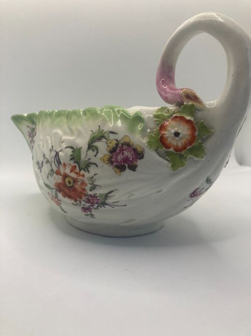 18TH CENTURY CHELSEA DERBY LETTUCE FORM SAUCE BOAT CIRCA 1760 - ADDITIONAL PHOTO 8