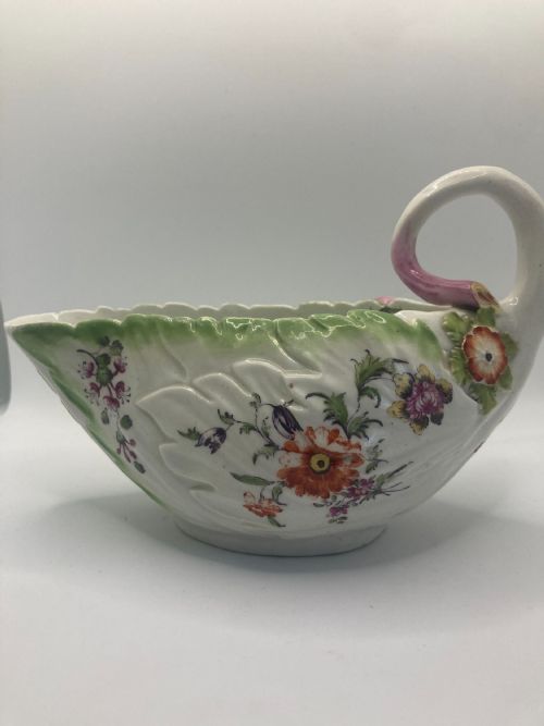 18TH CENTURY CHELSEA DERBY LETTUCE FORM SAUCE BOAT CIRCA 1760 - ADDITIONAL PHOTO 9