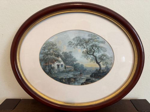 19TH CENTURY WATERCOLOURS PASTORAL LANDSCAPE SCENES SET OF 3 - ADDITIONAL PHOTO 3