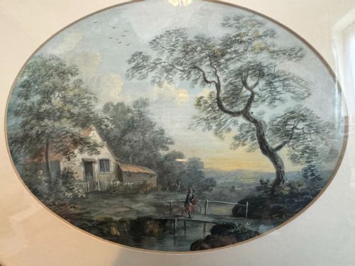 19TH CENTURY WATERCOLOURS PASTORAL LANDSCAPE SCENES SET OF 3 - ADDITIONAL PHOTO 4