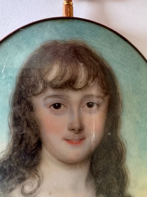 18TH CENTURY PORTRAIT MINIATURE IN STYLE OF WILLIAM WOOD 1768 1809 - ADDITIONAL PHOTO 2