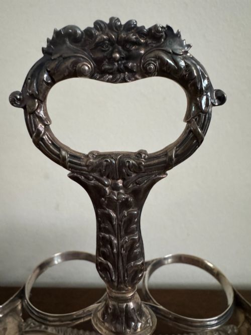 GEORGIAN STERLING SILVER EGG CRUET STAND BY WILLIAM BURWASH LONDON 1820 - ADDITIONAL PHOTO 8