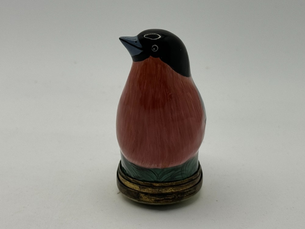 18TH CENTURY SOUTH STAFFORDSHIRE BILSTON ENAMEL BIRD PATCH BOX View III