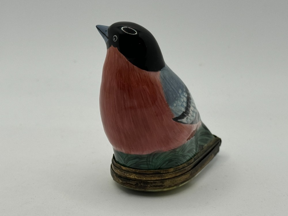 18TH CENTURY SOUTH STAFFORDSHIRE BILSTON ENAMEL BIRD PATCH BOX View IV