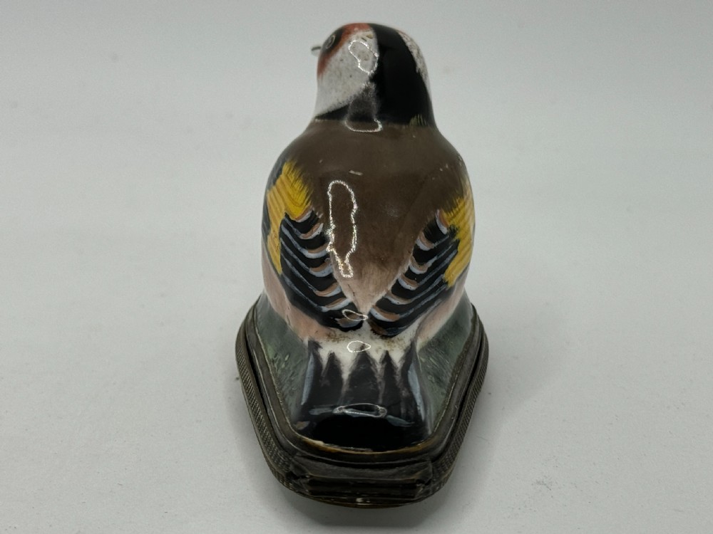 18TH CENTURY SOUTH STAFFORDSHIRE BILSTON ENAMEL BIRD PATCH BOX View VII