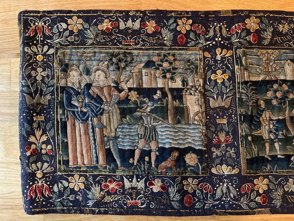 17th Century English Needlework Panel