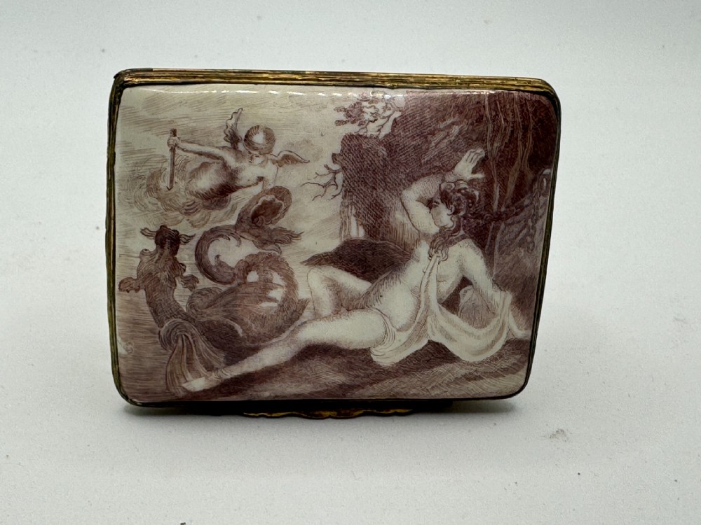 18th Century English Enamel Snuff Box - Greek Mythology Scene View VIII