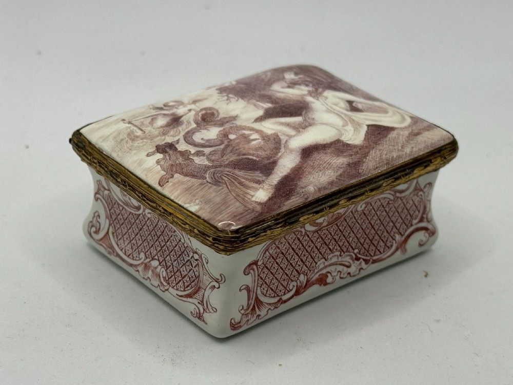 18th Century English Enamel Snuff Box - Greek Mythology Scene