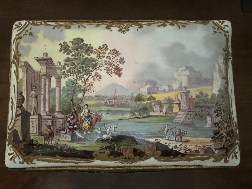 18th Century Large South Staffordshire Table Snuff Box View II