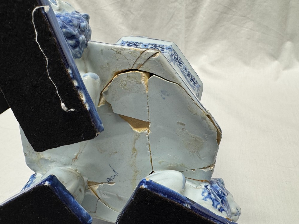 Delft Blue and White Tiered Flower Vase / Tulipiere View XII