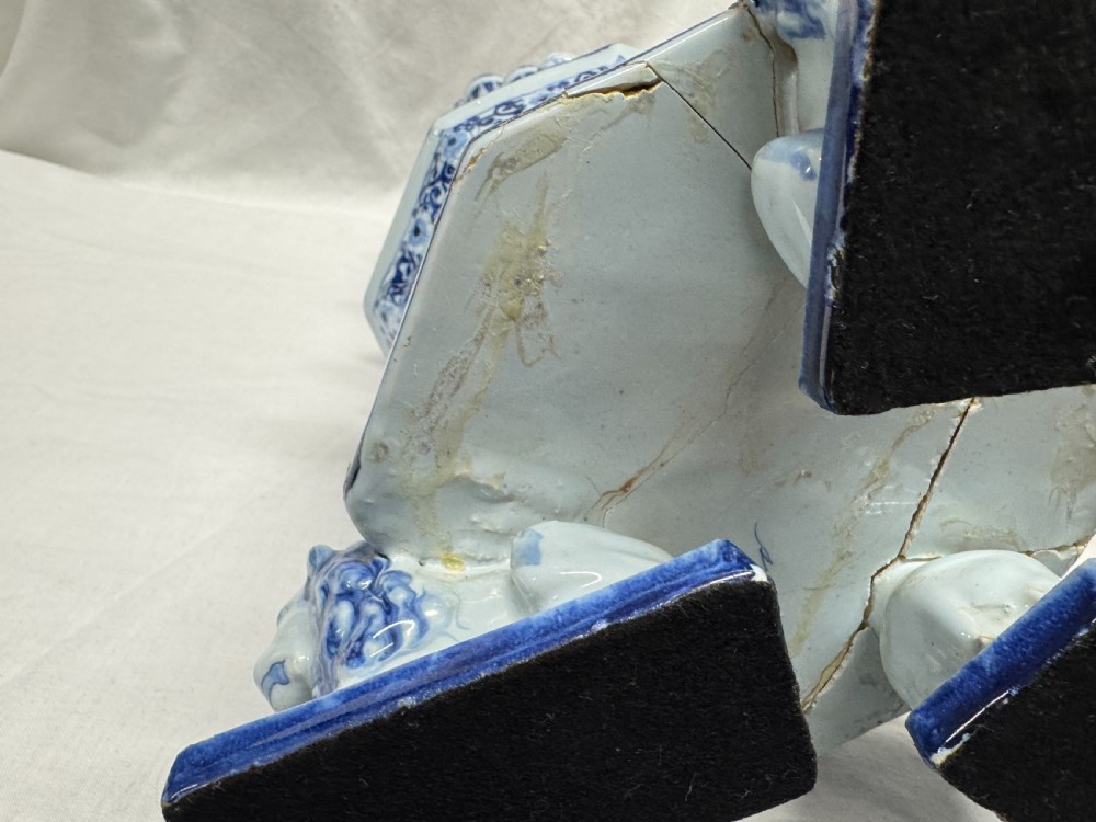 Delft Blue and White Tiered Flower Vase / Tulipiere View XIII