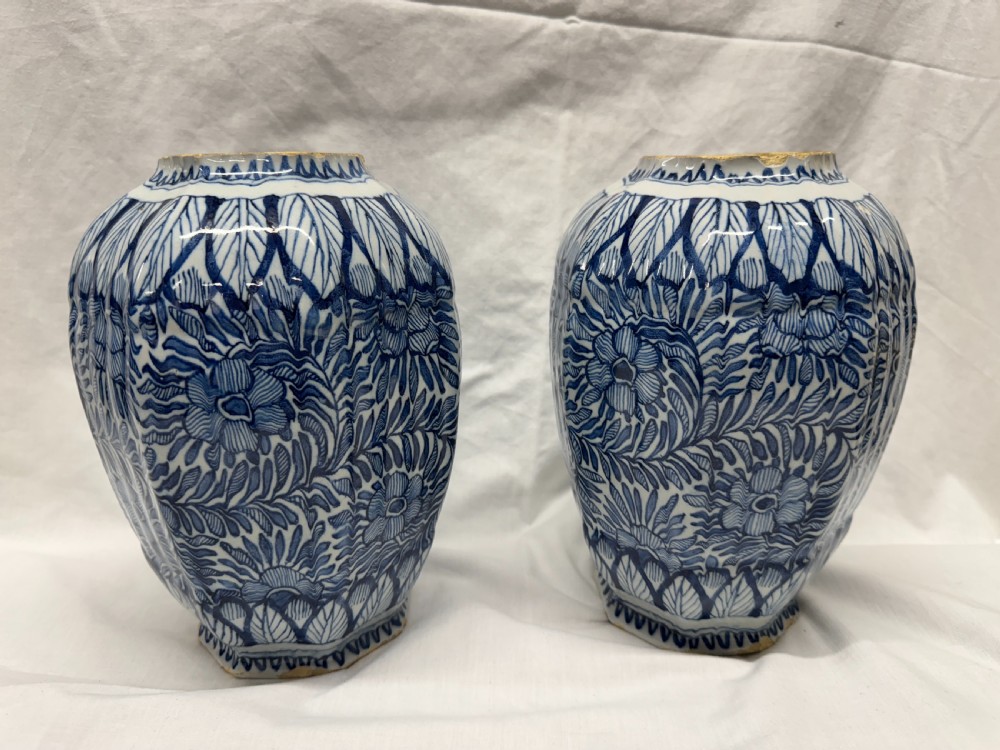Pair of 18th Century Delft Bulb Jars View VIII