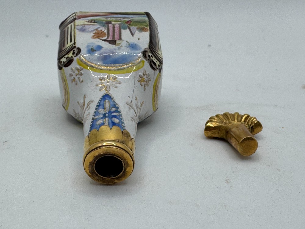 18th Century Bilston English Enamel Scent Flask View X