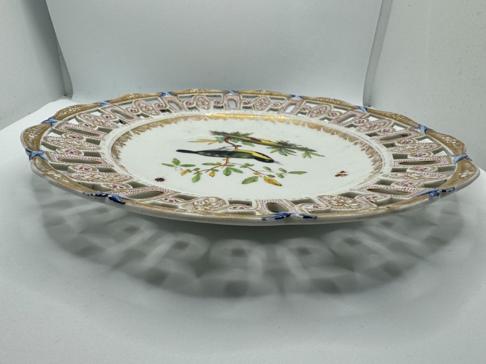 Meissen Marcolini Reticulated Plate with Bird and Insect Decoration View XIII
