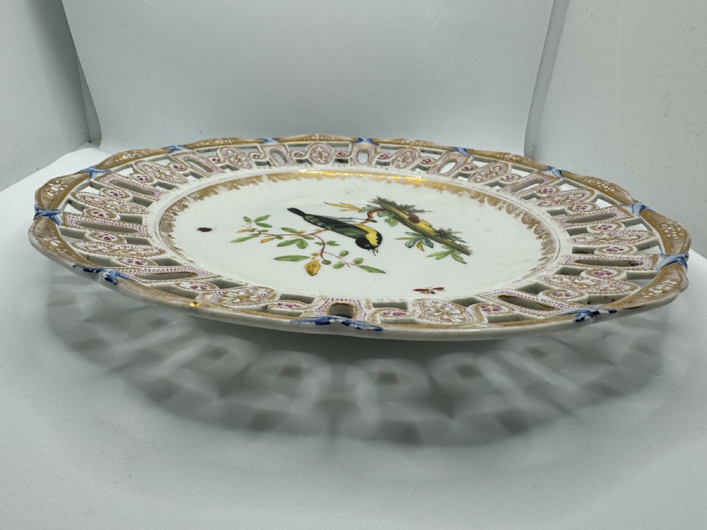 Meissen Marcolini Reticulated Plate with Bird and Insect Decoration View XIV