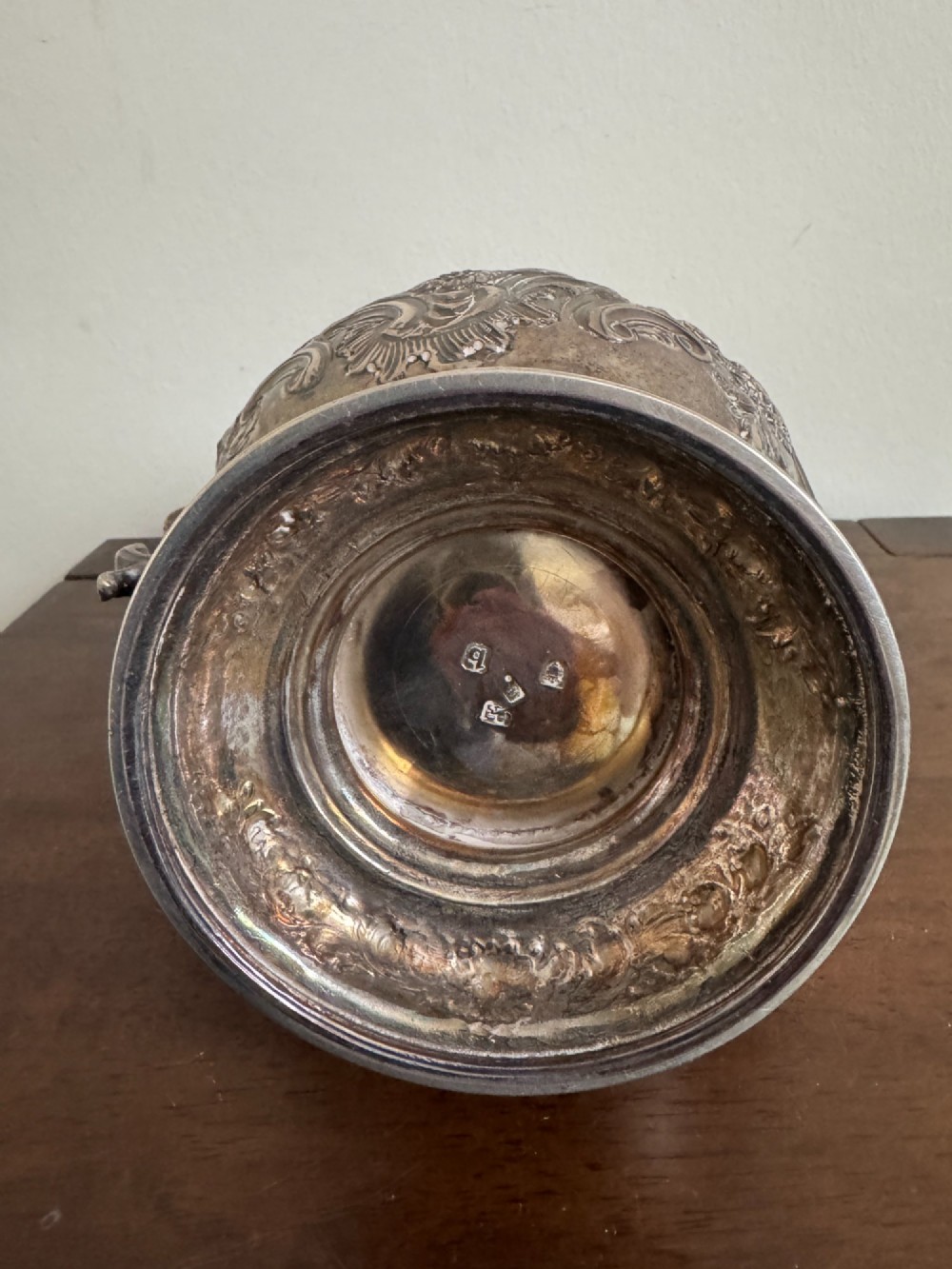George III Armorial Silver Coffee Pot, London 1777 View VI