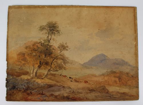 MID 19TH C ENGLISH WATERCOLOUR LANDSCAPE IN LATER GILT FRAME - ADDITIONAL PHOTO 2