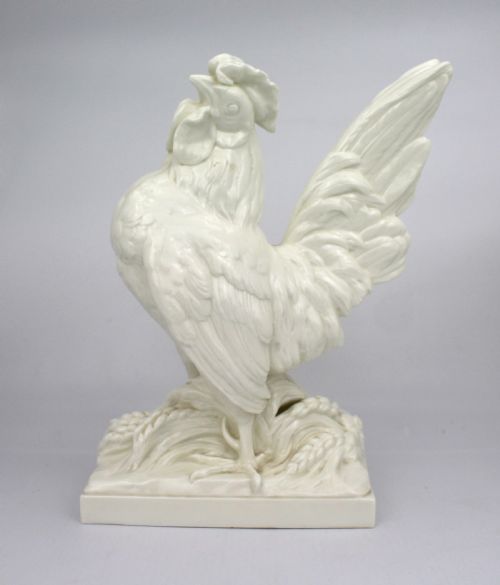 PAIR OF ROYAL WORCESTER BLANC DE CHINE ROOSTERS MODELLED BY A AZORI LISERON 3581 - ADDITIONAL PHOTO 4