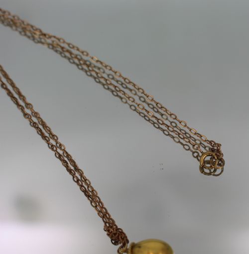 ANTIQUE GOLD EGG PENDANT NECKLACE WITH RUBY AND SAPPHIRE RUSSIAN SCHOOL C18801900 - ADDITIONAL PHOTO 5