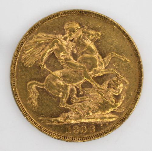 GOLD SOVEREIGN QUEEN VICTORIA 1886 - ADDITIONAL PHOTO 1