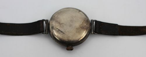 ANTIQUE SILVER JW BENSON TRENCH WRISTWATCH LONDON 1915 - ADDITIONAL PHOTO 7