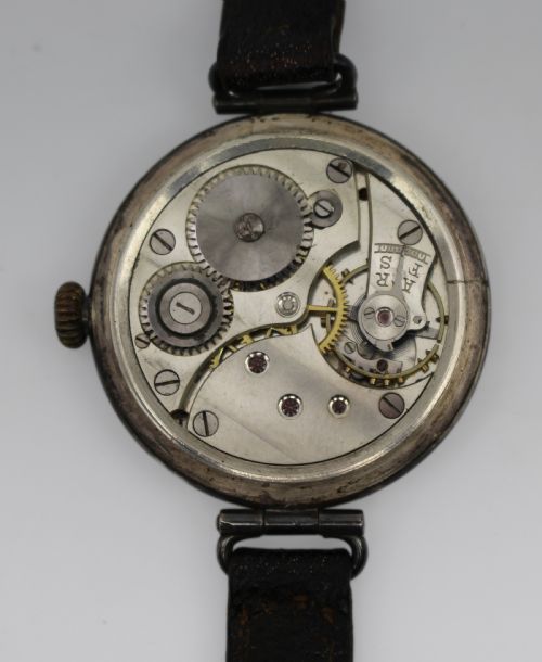 ANTIQUE SILVER JW BENSON TRENCH WRISTWATCH LONDON 1915 - ADDITIONAL PHOTO 13
