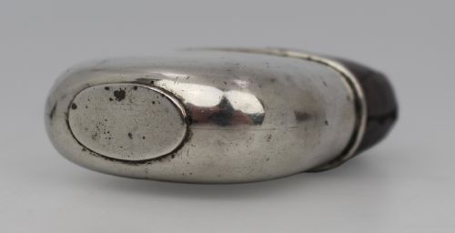 ANTIQUE VICTORIAN SILVER LEATHER HIP FLASK BIRMINGHAM 189091 - ADDITIONAL PHOTO 10